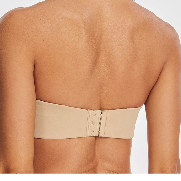 MELENECA Women's Strapless Bra Minimizer Unlined Bandeau with Underwire - Picture 2 of 12